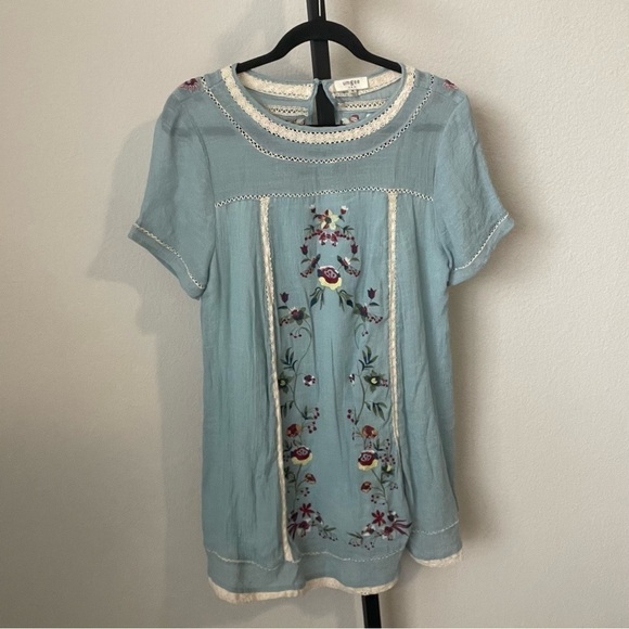 Umgee Meet Me in Paradise Blue Shift Dress Size Medium - Picture 5 of 8